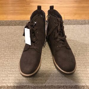 (Kensie) Kasha Lace Up Combat Boots